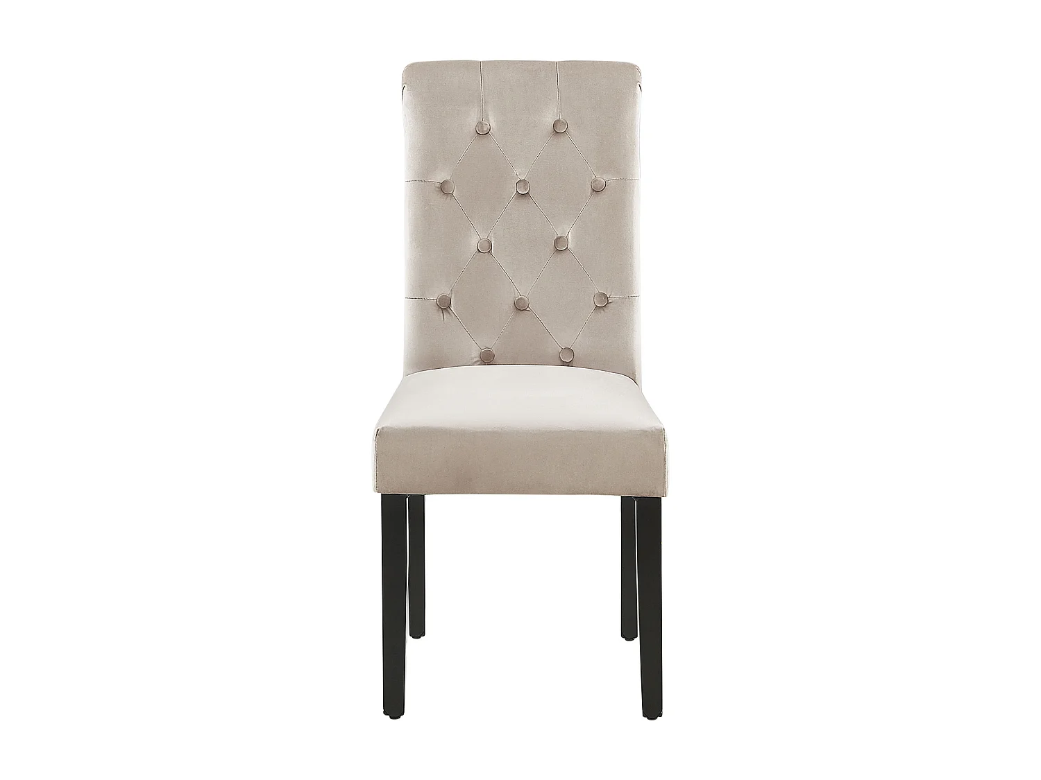 Lot de 2 chaises de salle à manger VELVA Velours Gris