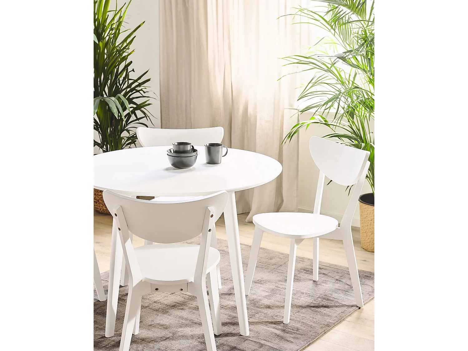 Lot de 2 chaises de salle à manger ROXBY Blanc