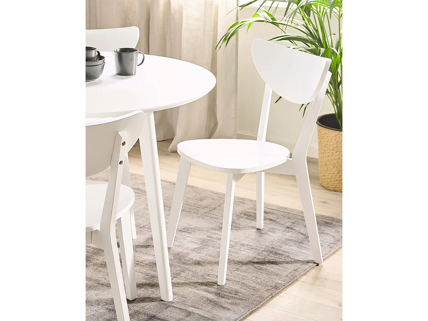 Lot de 2 chaises de salle à manger ROXBY Blanc