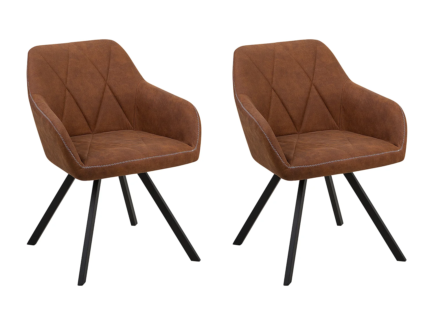 Set van 2 eetkamerstoelen MONEE Goudbruin