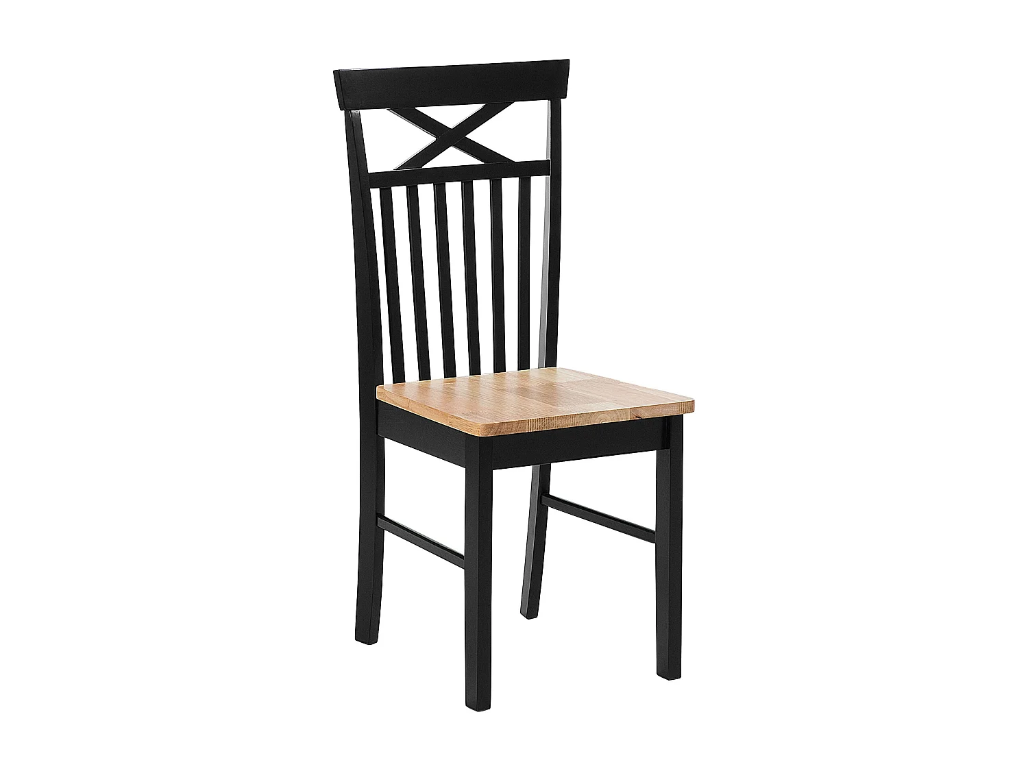 Lot de 2 chaises de salle à manger HOUSTON Bois Noir