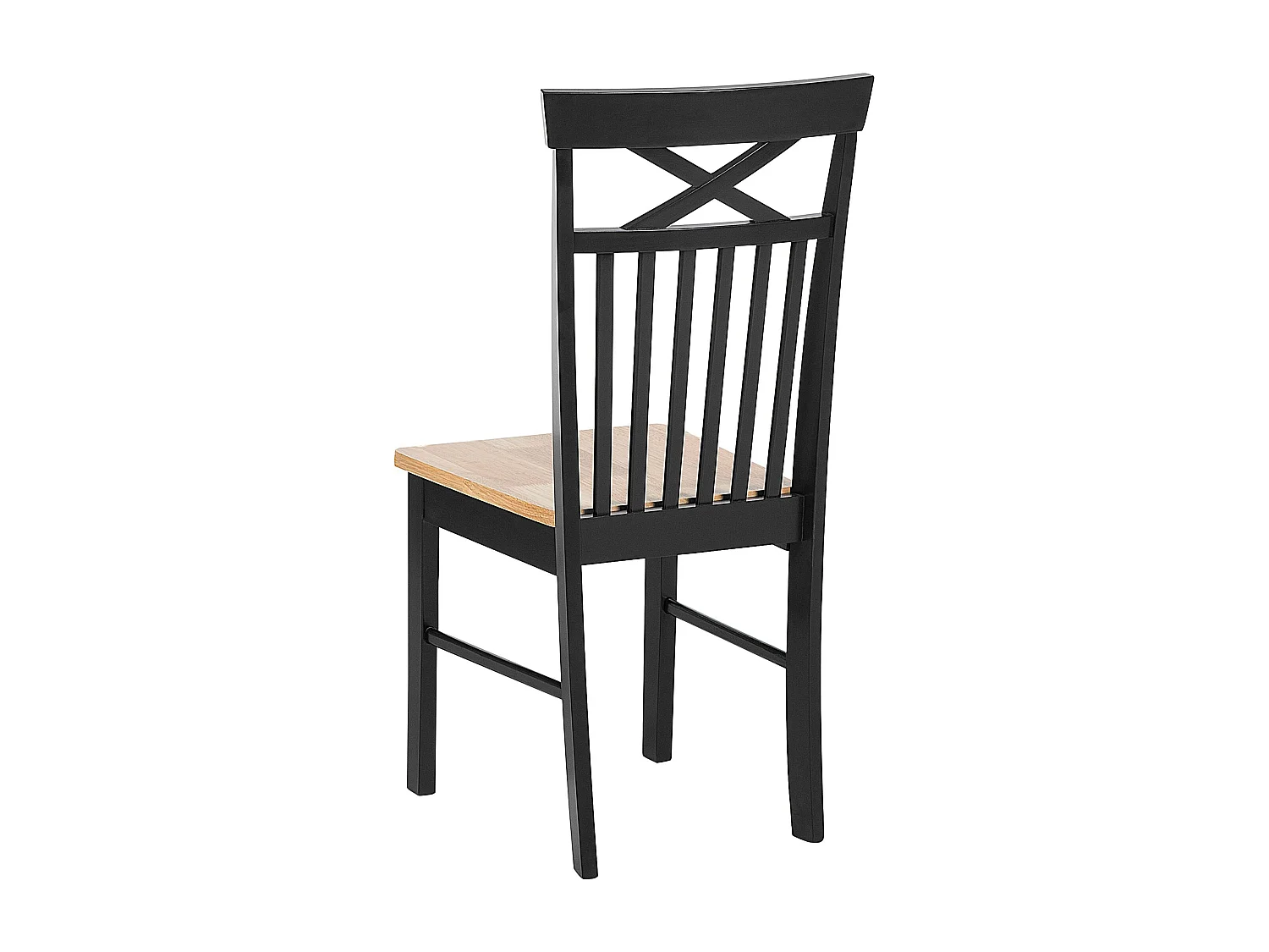 Lot de 2 chaises de salle à manger HOUSTON Bois Noir