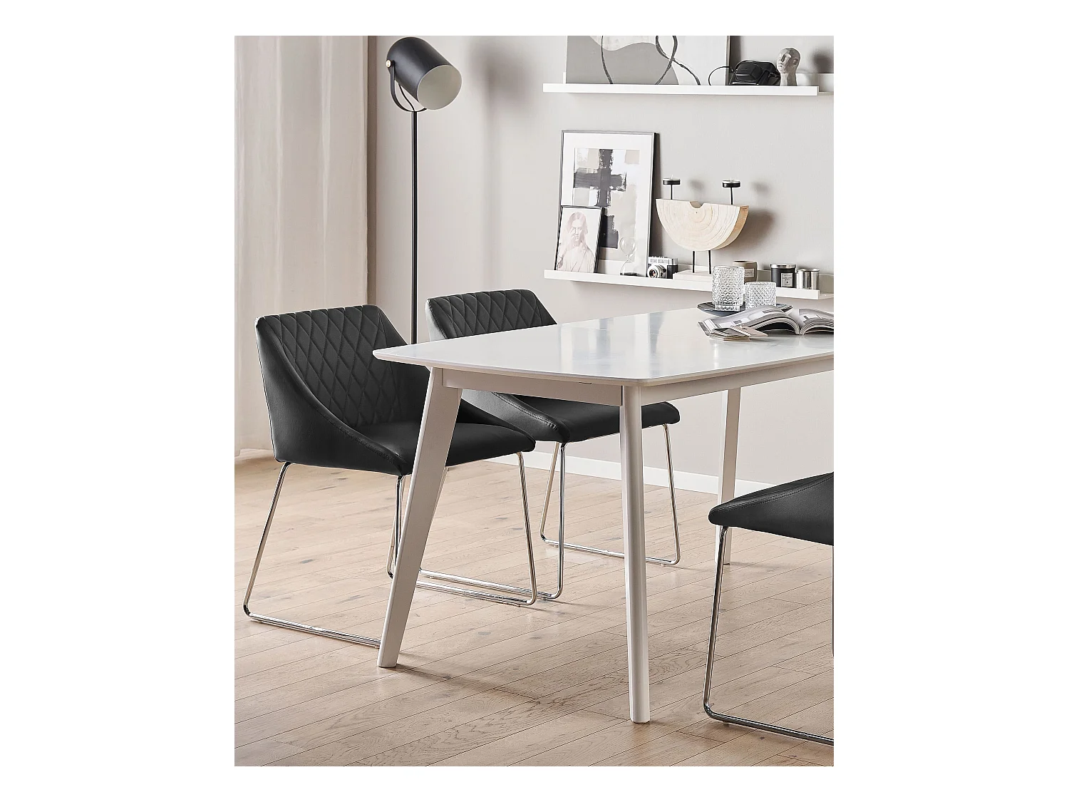 Set van 2 eetkamerstoelen ARCATA Kunstleer Zwart