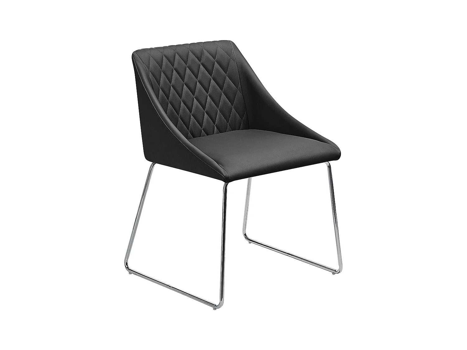 Set van 2 eetkamerstoelen ARCATA Kunstleer Zwart