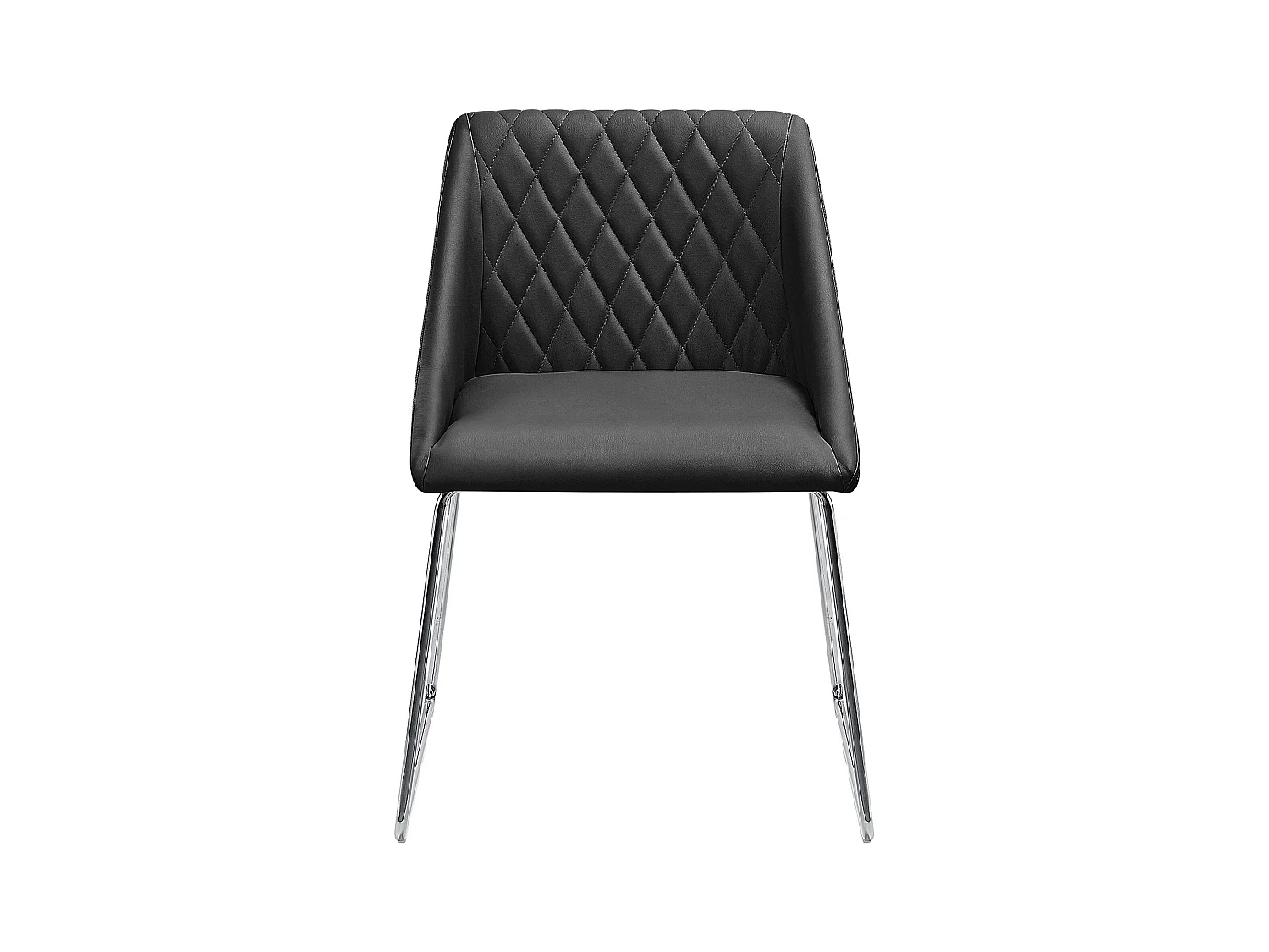 Set van 2 eetkamerstoelen ARCATA Kunstleer Zwart