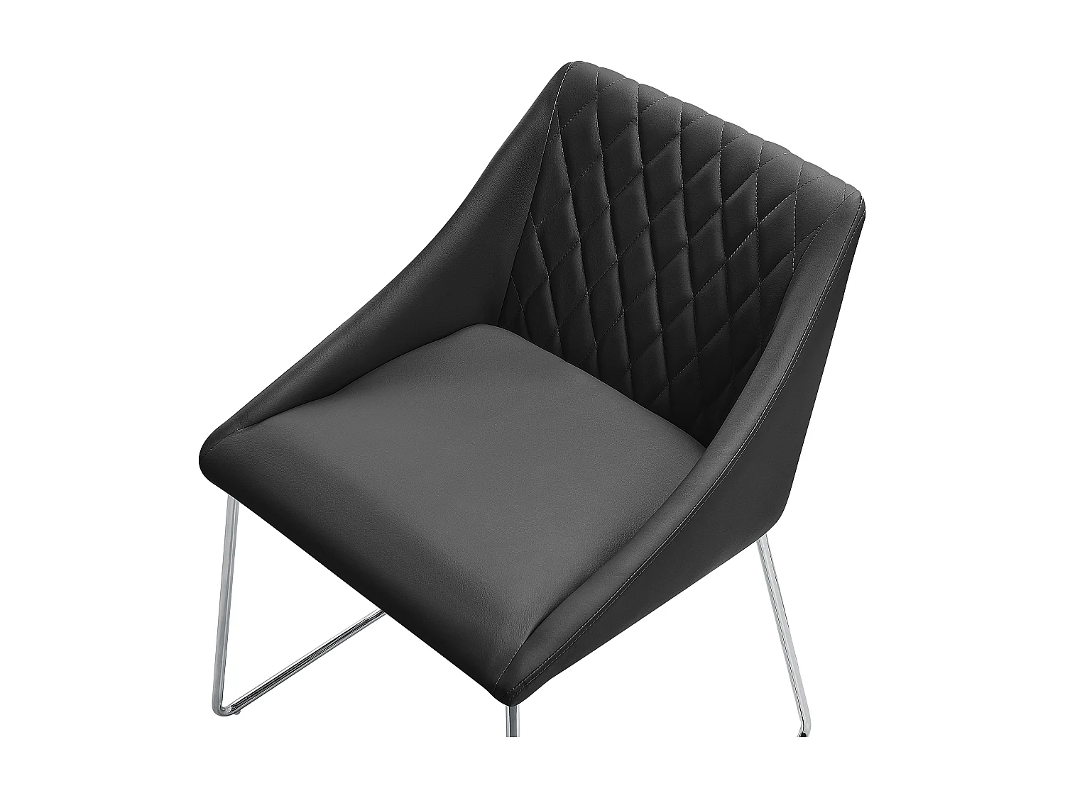 Set van 2 eetkamerstoelen ARCATA Kunstleer Zwart