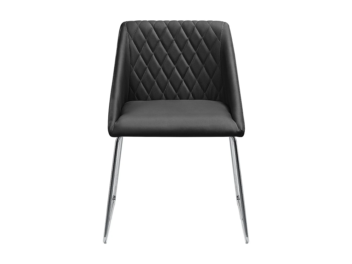 Set van 2 eetkamerstoelen ARCATA Kunstleer Zwart