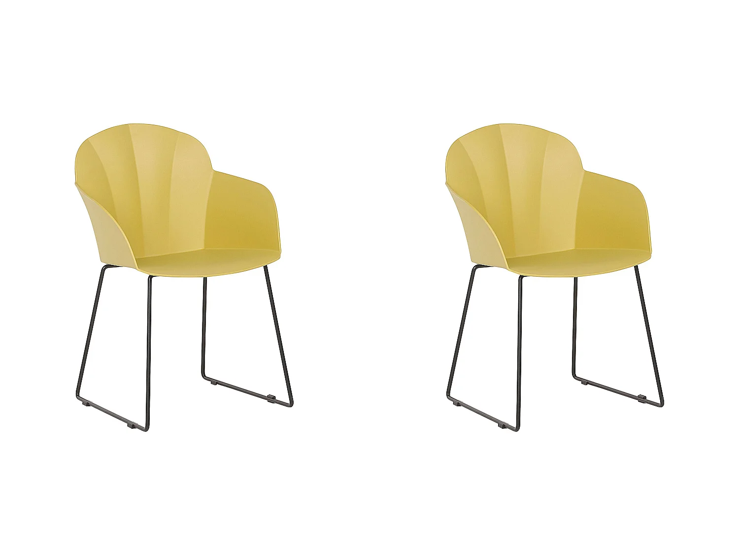 Lot de 2 chaises de salle à manger SYLVA Jaune