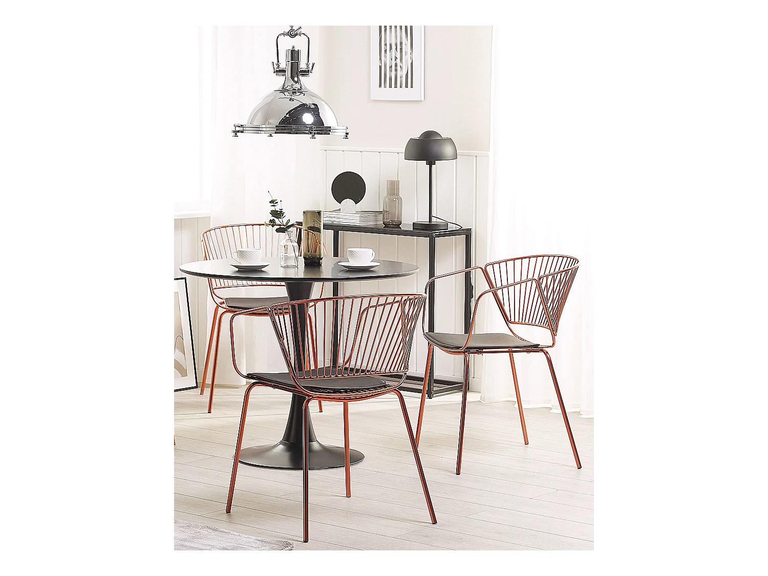 Lot de 2 chaises de salle à manger RIGBY Métal Cuivré