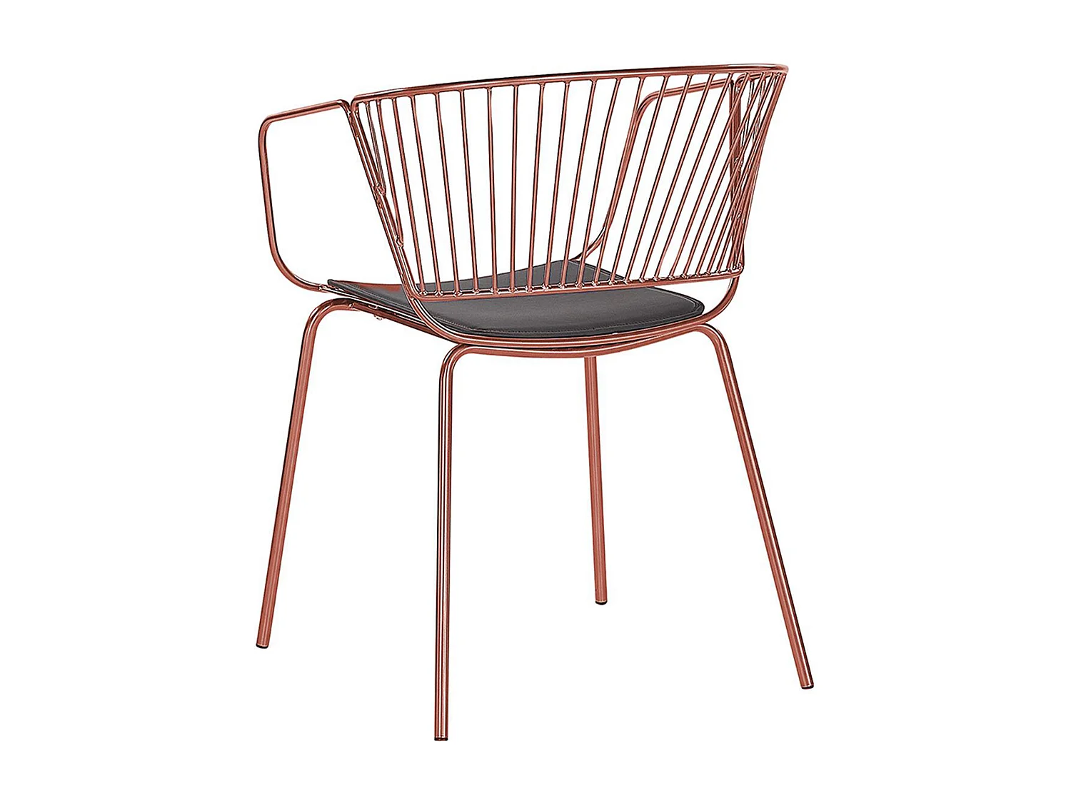 Lot de 2 chaises de salle à manger RIGBY Métal Cuivré