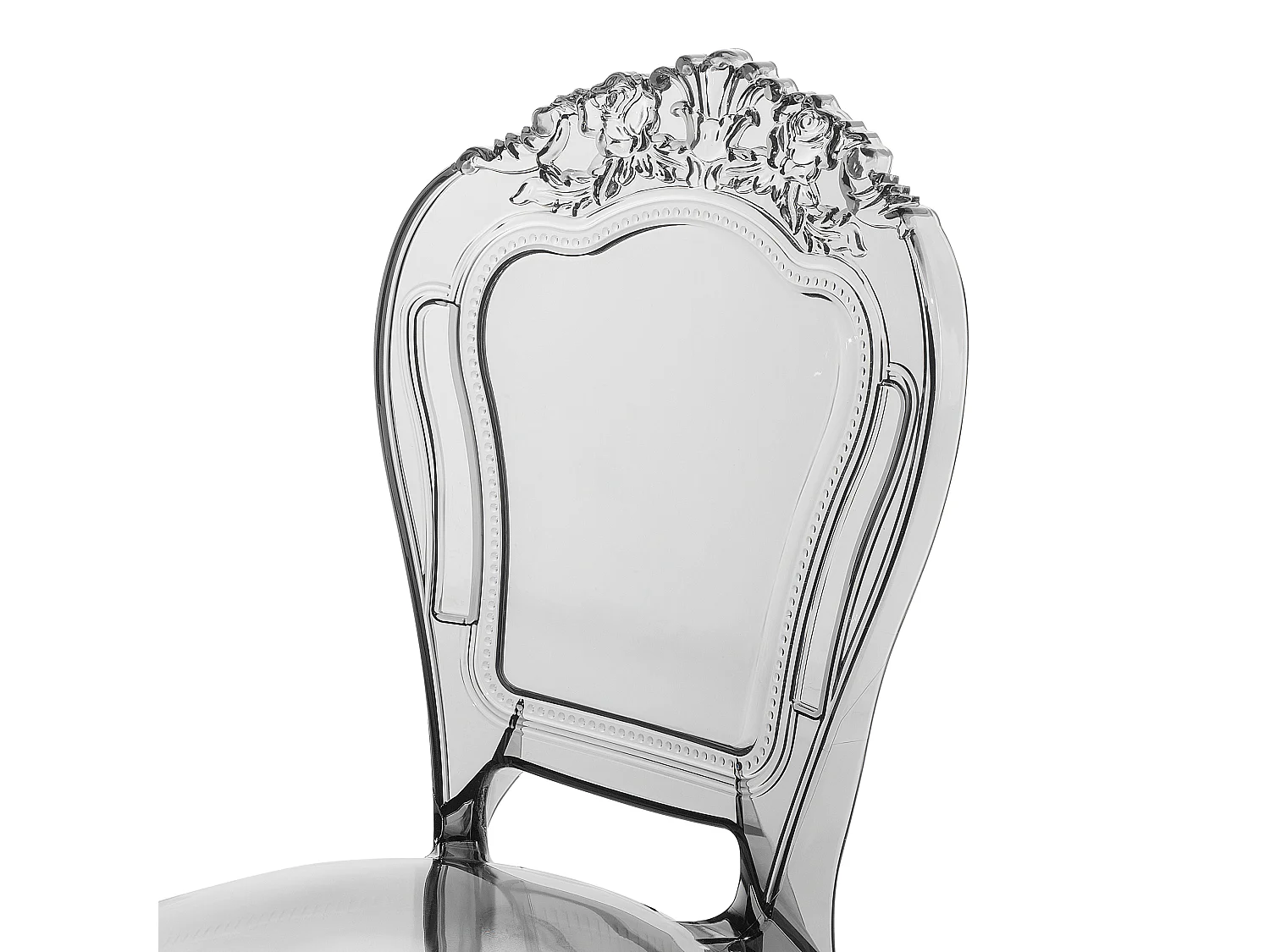 Barock Stuhl Kunststoff 2er Set transparent schwarz 2er Set stapelbar Vermont