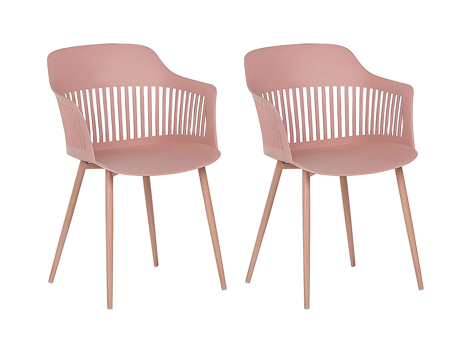 Lot de 2 chaises de salle à manger BERECA Rose