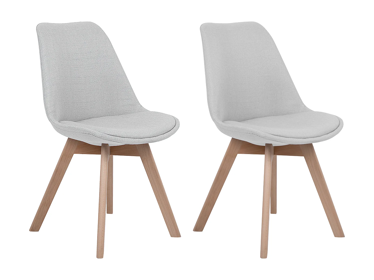Lot de 2 chaises de salle à manger DAKOTA II Gris clair