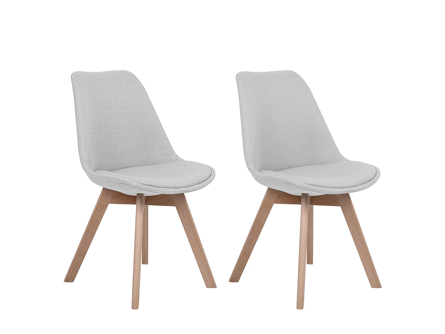 Lot de 2 chaises de salle à manger DAKOTA II Gris clair