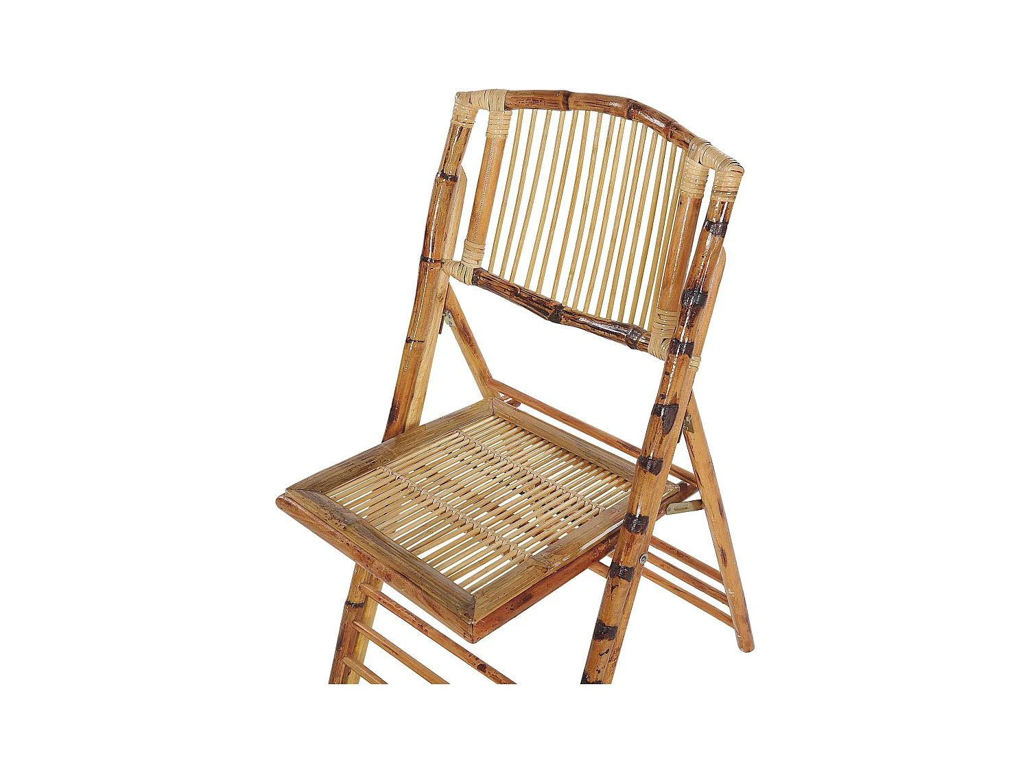 Lot de 4 chaises de salle à manger Pliant TRENTOR Bambou Naturel