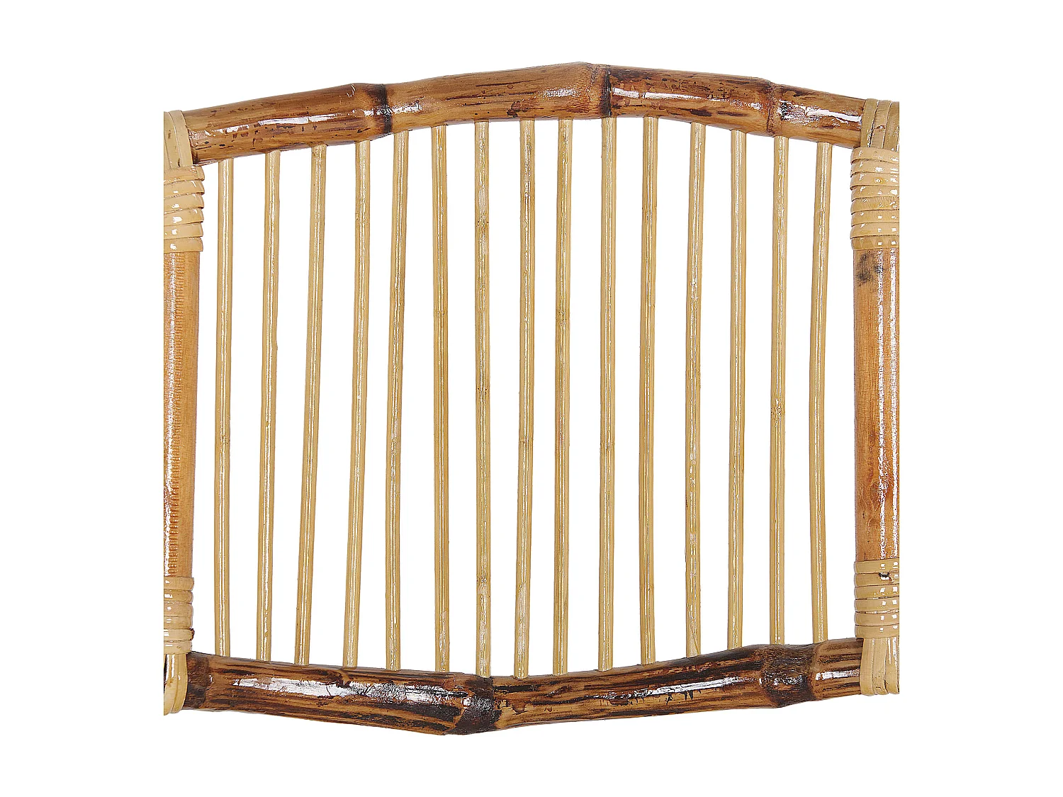 Esszimmerstuhl 4er Set Braun Rattan Bambusholz Verstellbar Rustikal Trentor