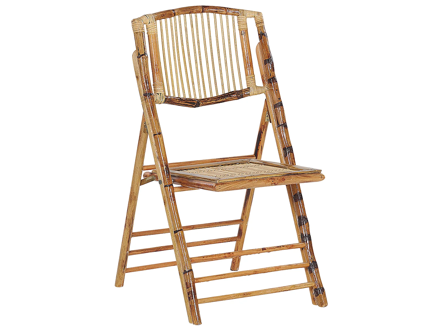 Lot de 4 chaises de salle à manger Pliant TRENTOR Bambou Naturel