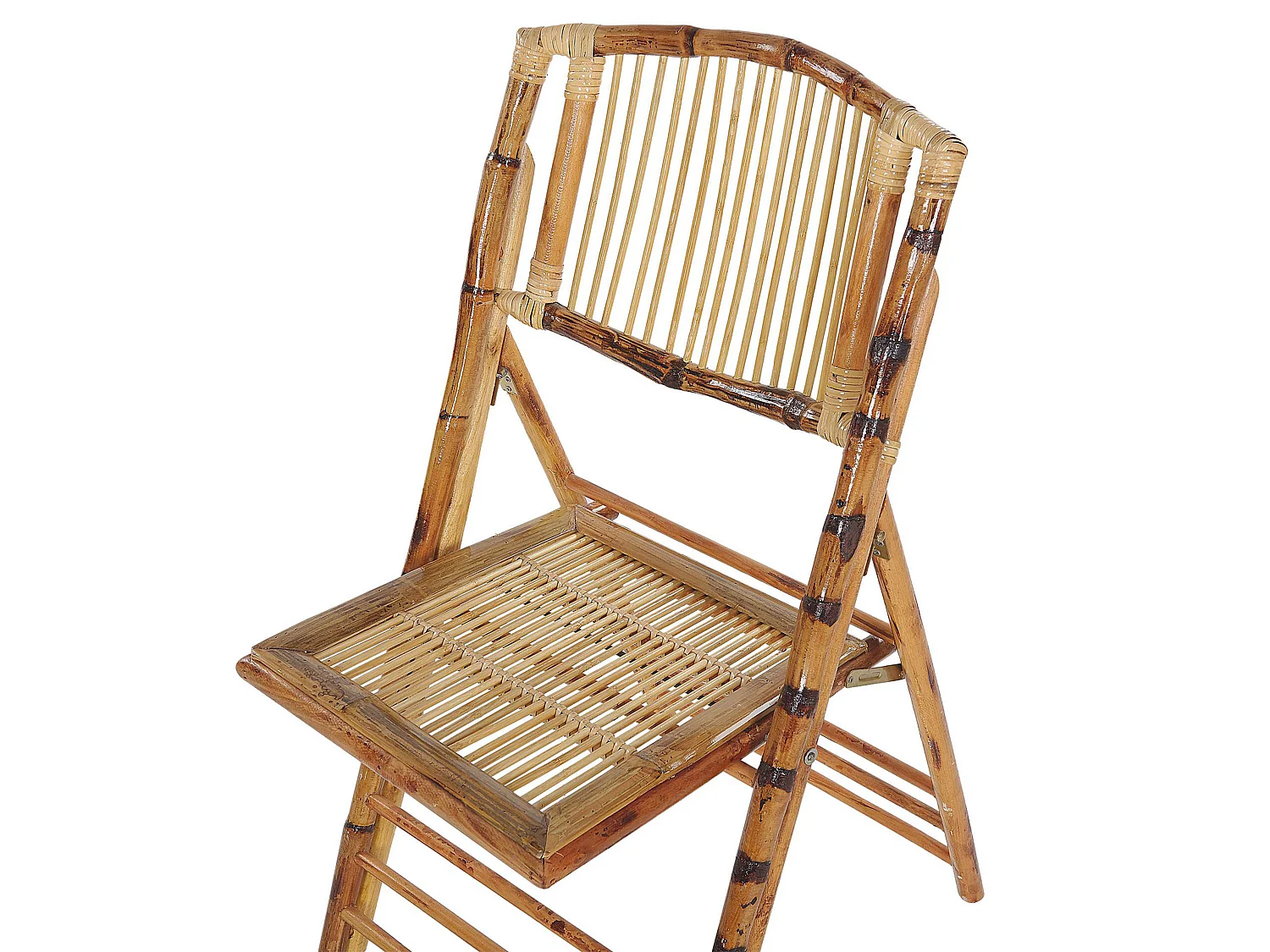 Lot de 4 chaises de salle à manger Pliant TRENTOR Bambou Naturel