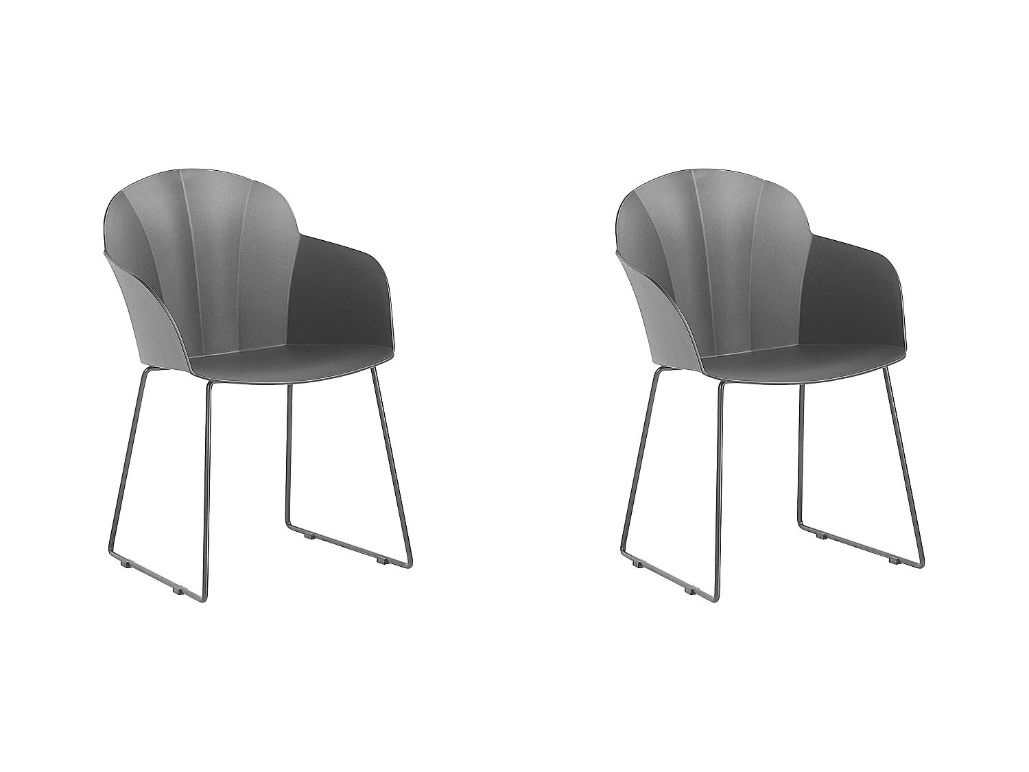 Lot de 2 chaises de salle à manger SYLVA Noir