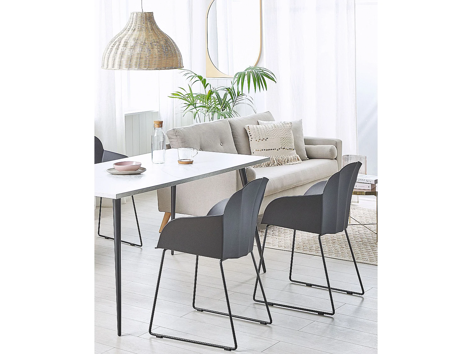 Lot de 2 chaises de salle à manger SYLVA Noir
