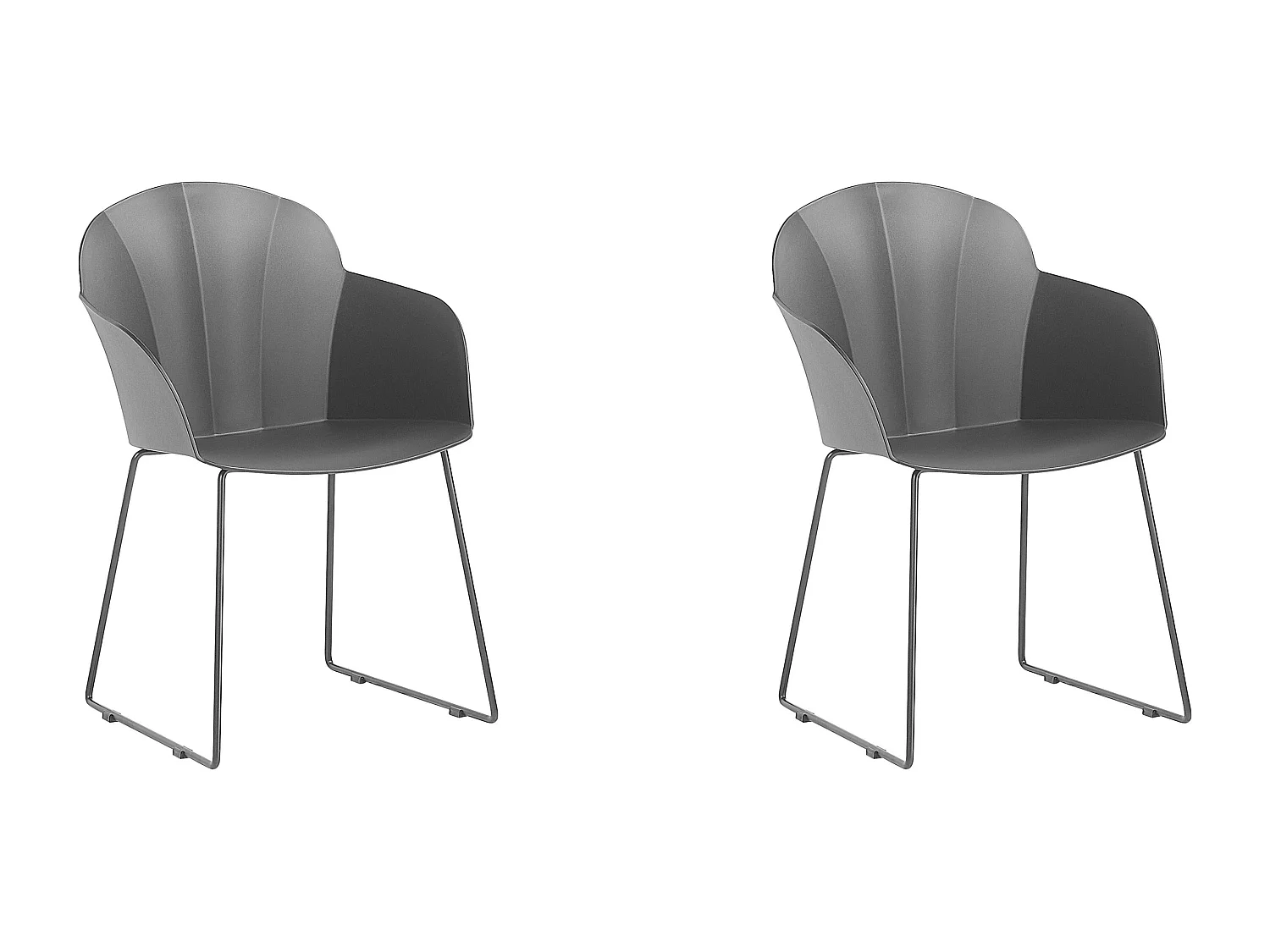 Lot de 2 chaises de salle à manger SYLVA Noir