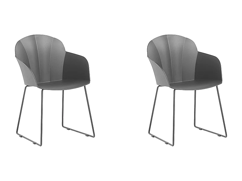 Lot de 2 chaises de salle à manger SYLVA Noir