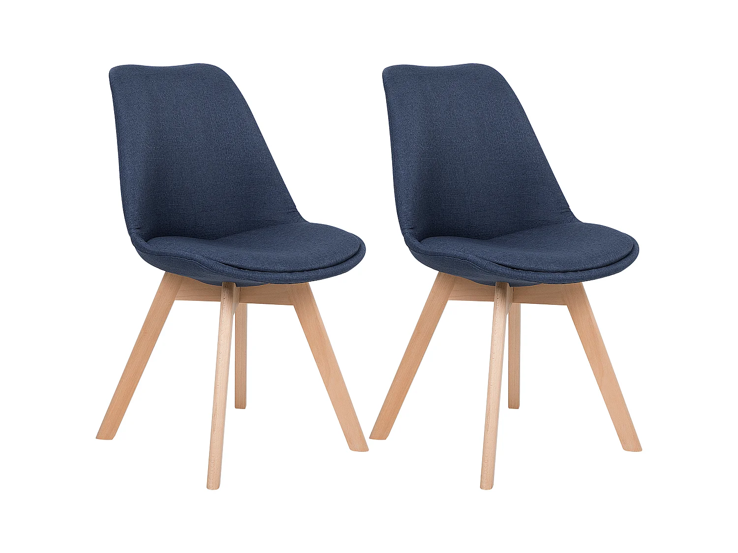 Lot de 2 chaises de salle à manger DAKOTA II Bleu foncé