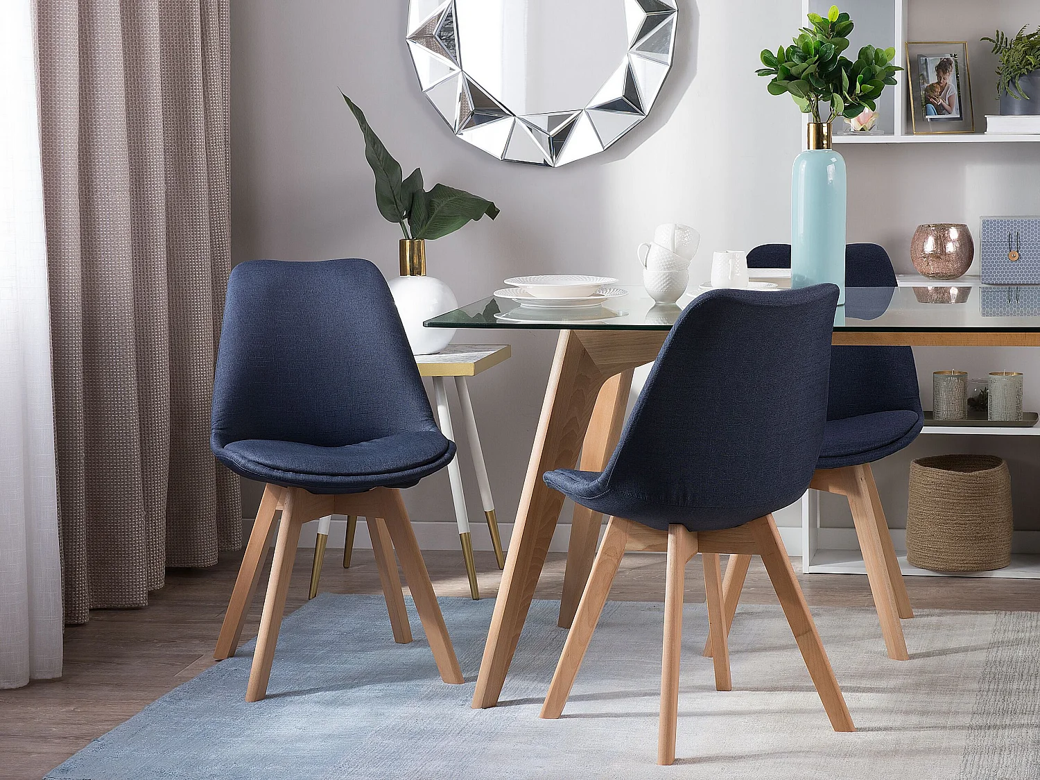 Lot de 2 chaises de salle à manger DAKOTA II Gris graphite