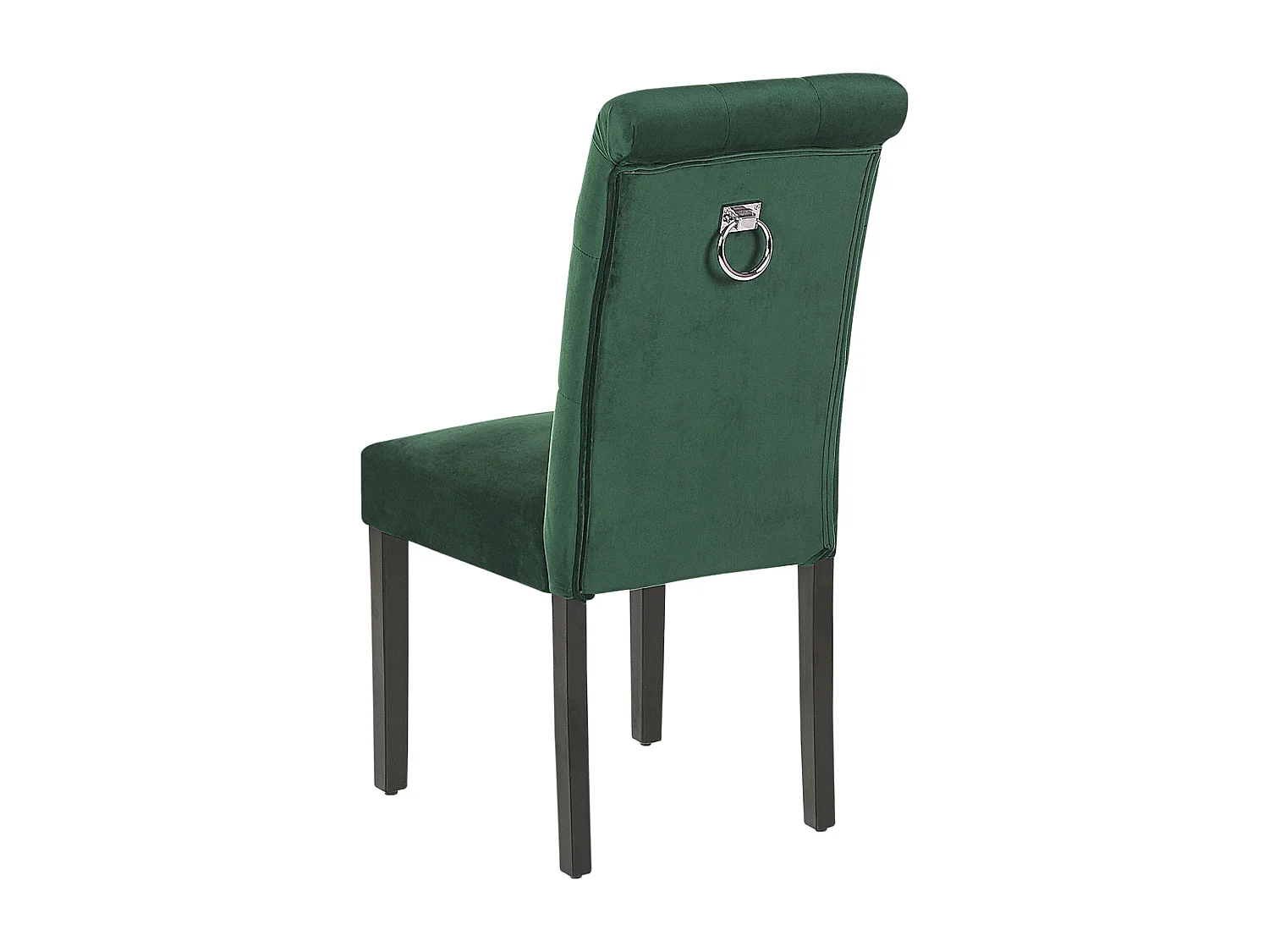 Cadeira de refeição VELVA II Conjunto de 2 Veludo Verde escuro