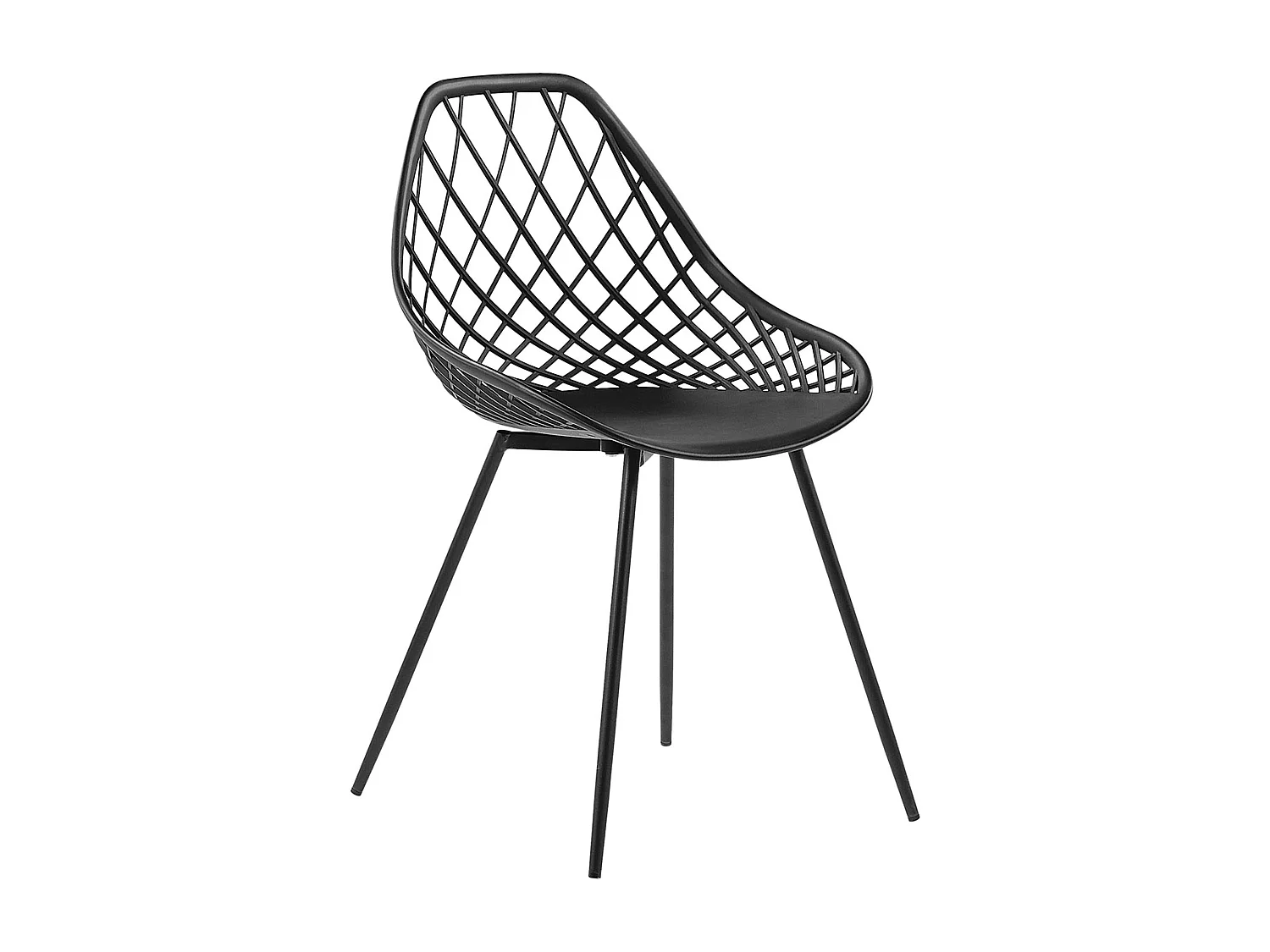 Conjunto de 2 cadeiras de jantar CANTON Preto