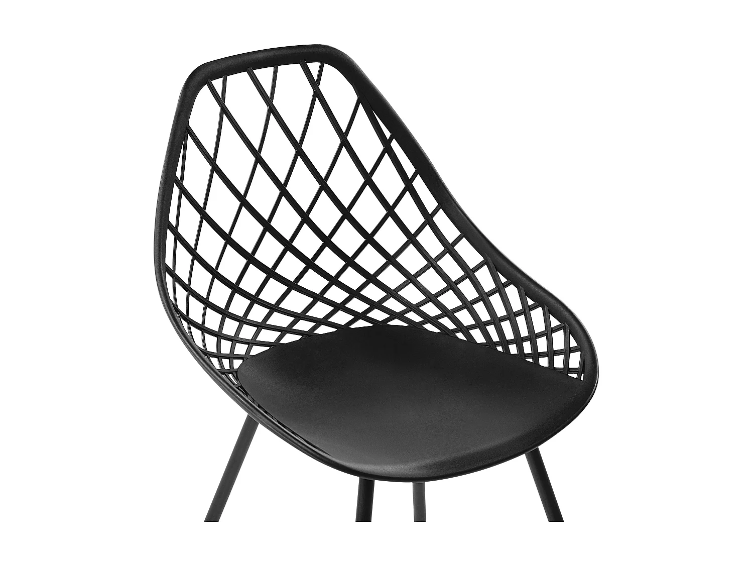 Conjunto de 2 cadeiras de jantar CANTON Preto