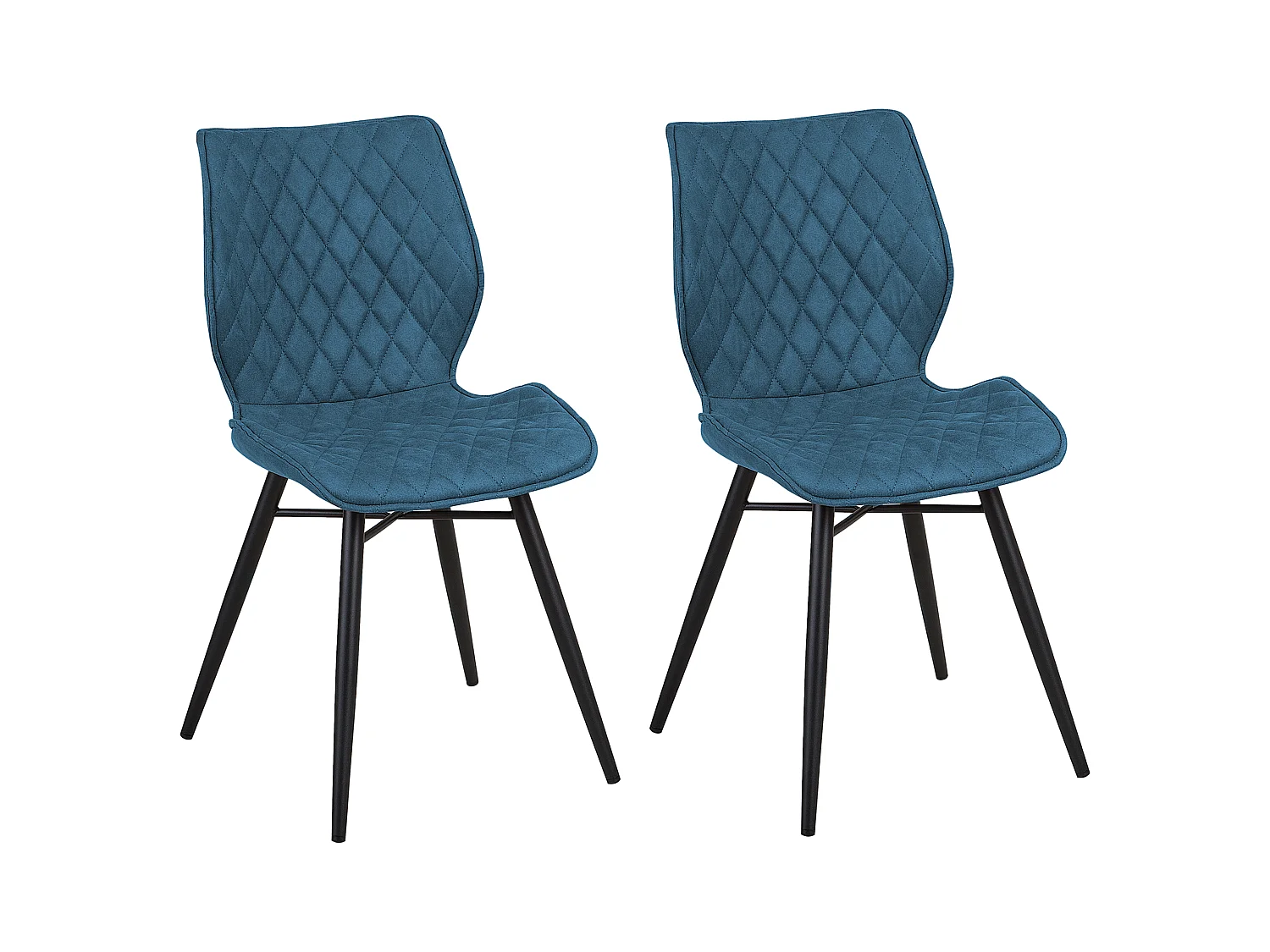 Lot de 2 chaises de salle à manger LISLE Bleu azur