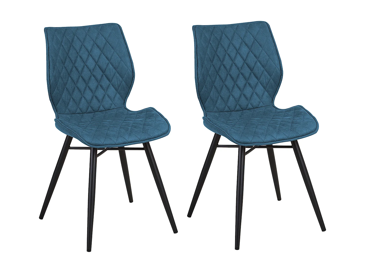 Lot de 2 chaises de salle à manger LISLE Bleu azur