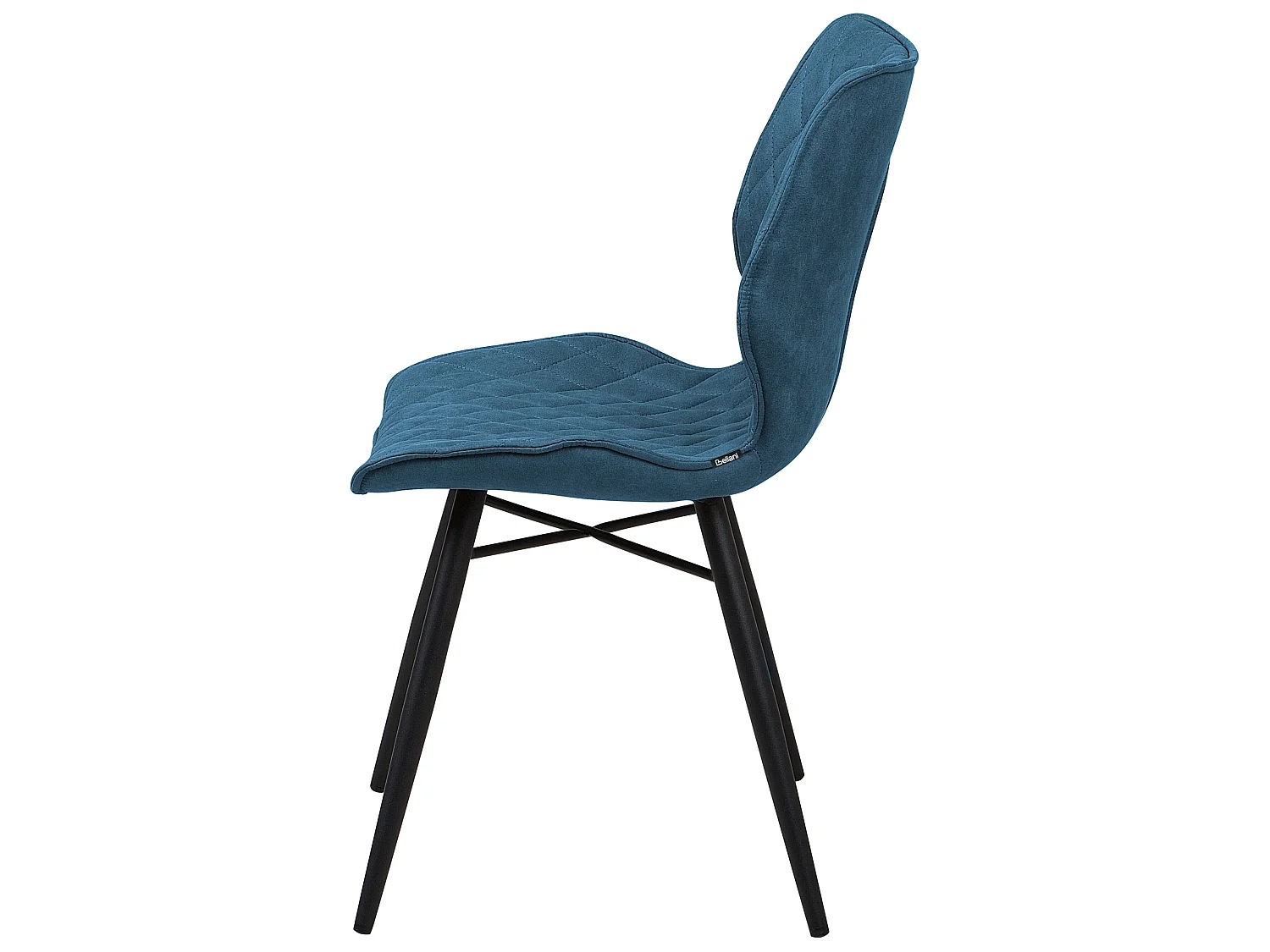 Set of 2 Dining Chairs LISLE Fabric Sea Blue