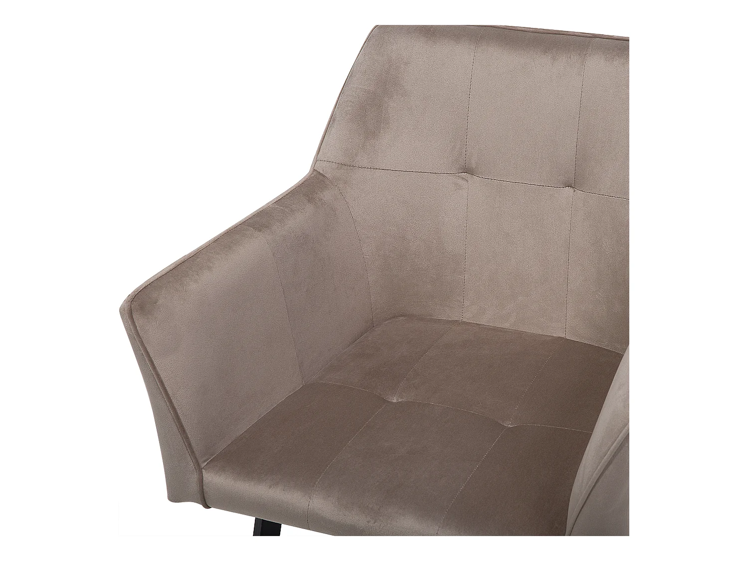Esszimmerstuhl 2er Set Samtstoff Metallbeine Retro Stil beige / schwarz Jasmin