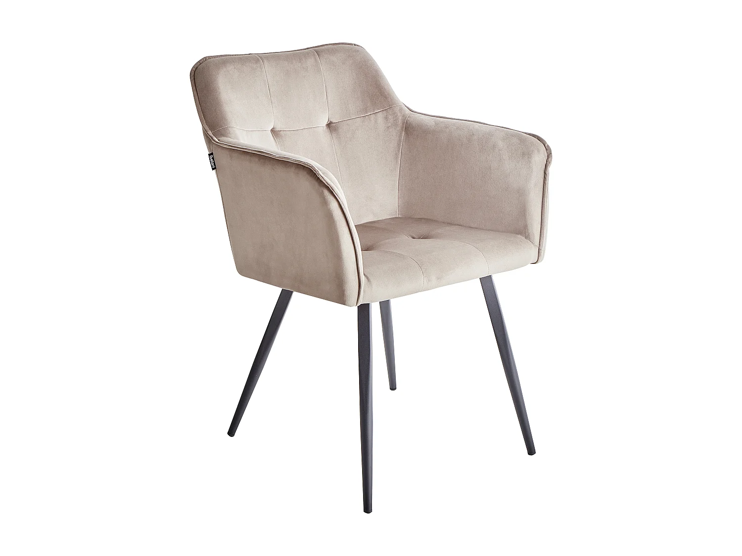 Lot de 2 chaises de salle à manger JASMIN Velours Taupe