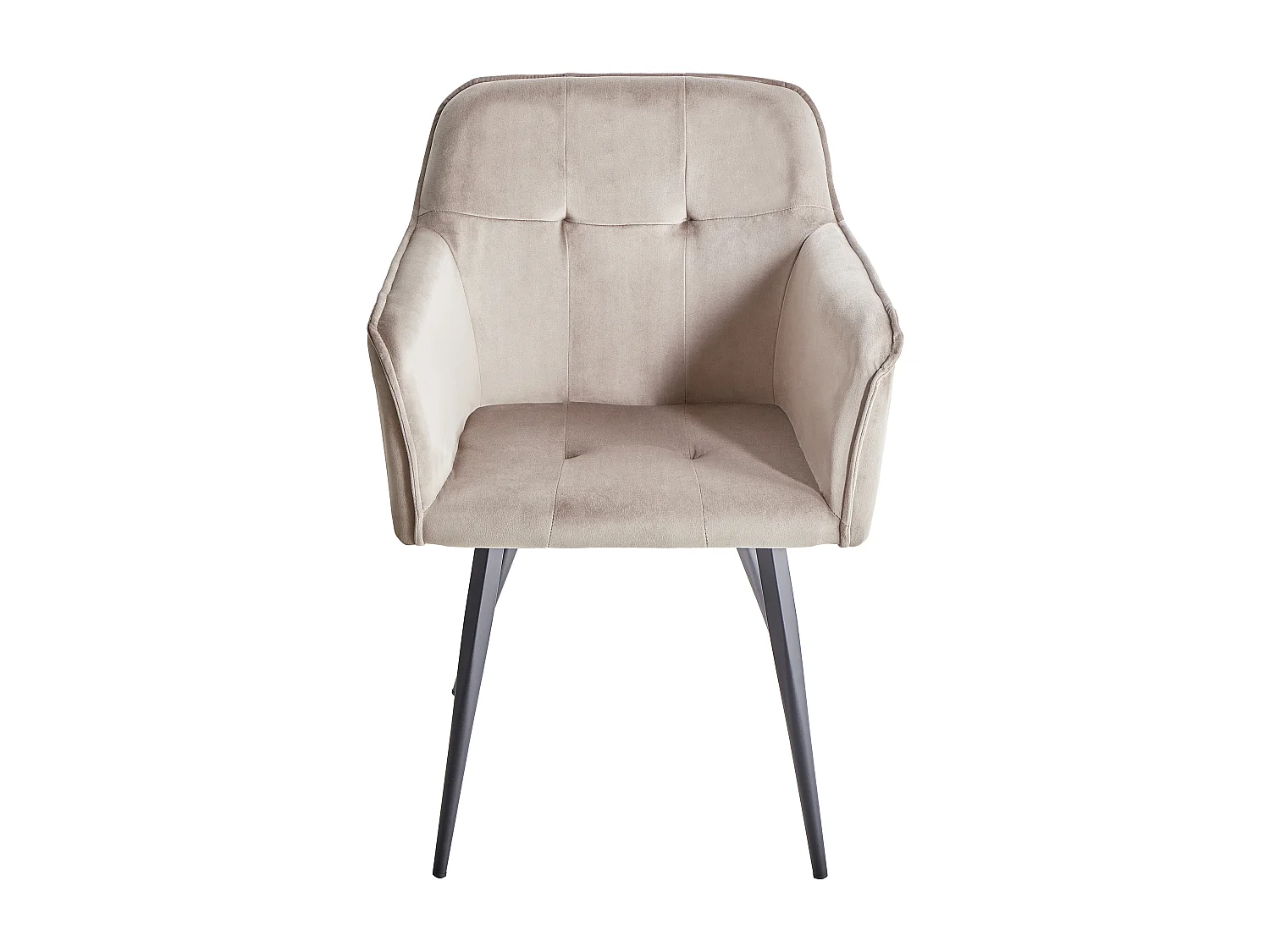 Lot de 2 chaises de salle à manger JASMIN Velours Taupe