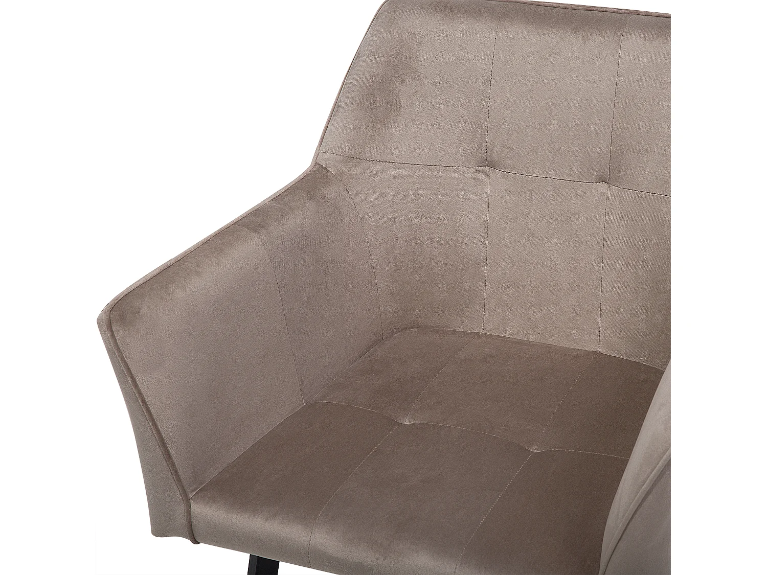 Lot de 2 chaises de salle à manger JASMIN Velours Taupe
