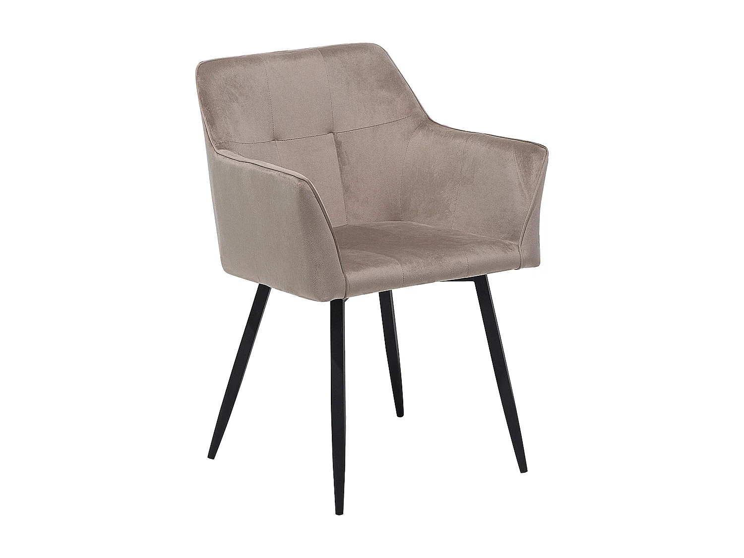 Lot de 2 chaises de salle à manger JASMIN Velours Taupe