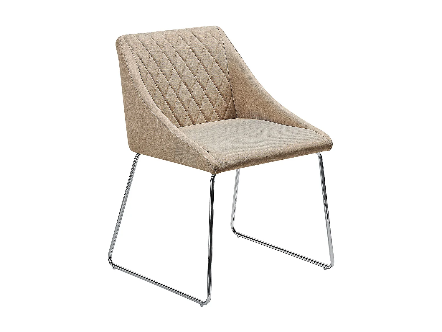 Lot de 2 chaises de salle à manger ARCATA Tissu Beige