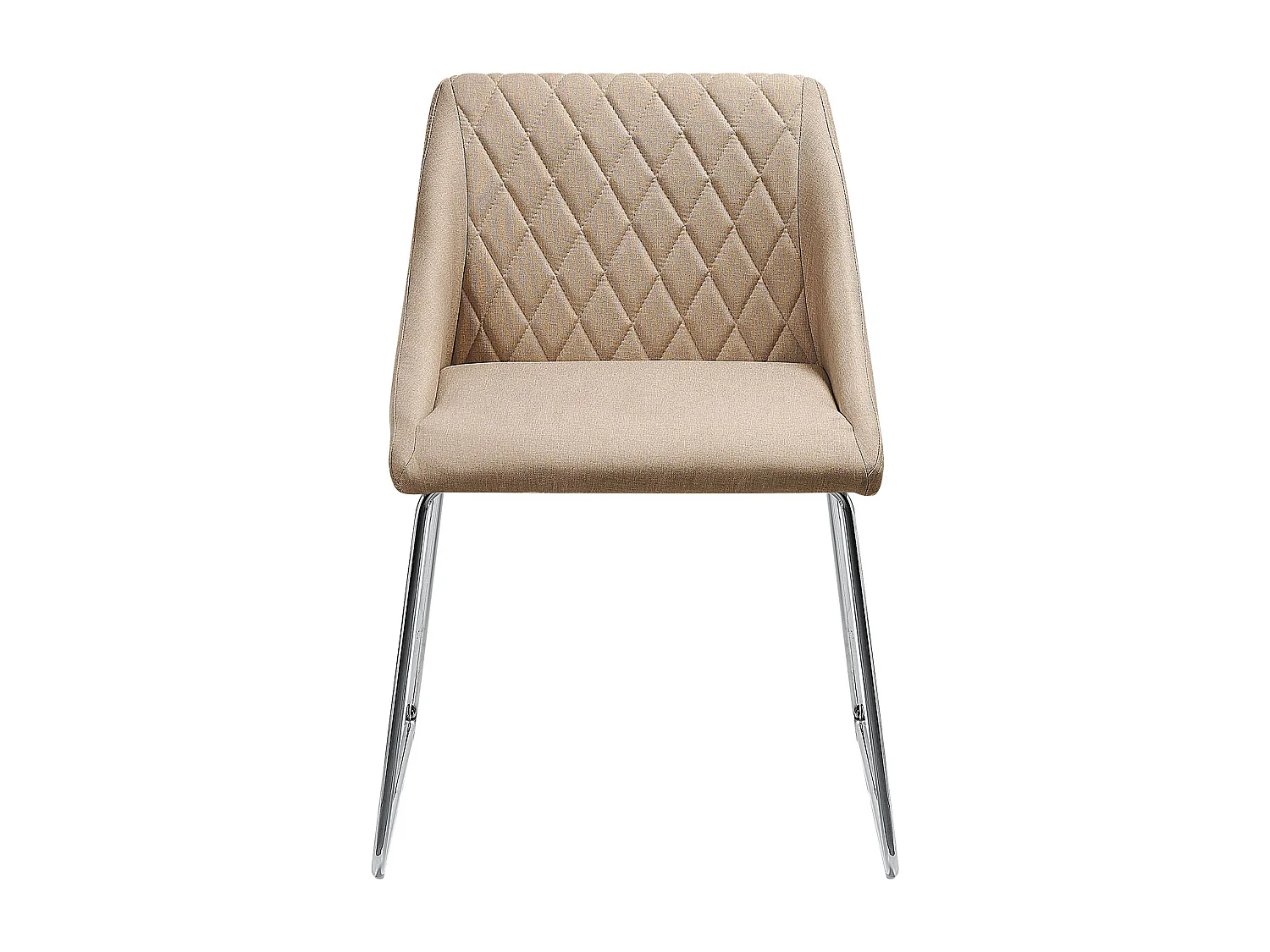 Lot de 2 chaises de salle à manger ARCATA Tissu Beige