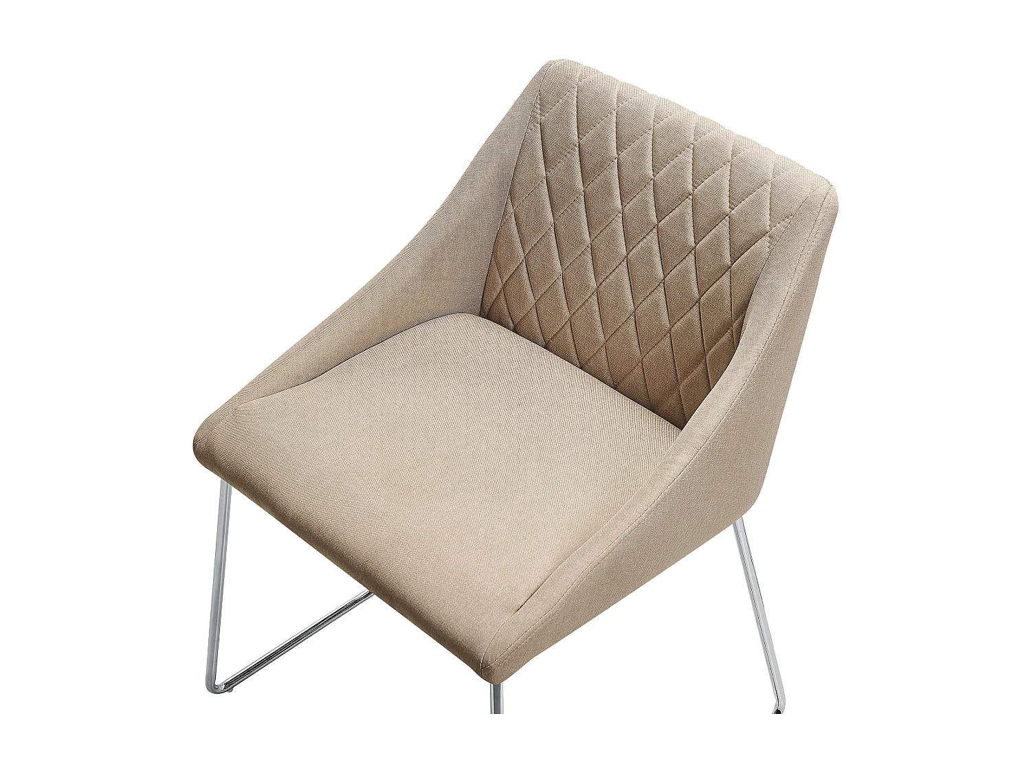 Lot de 2 chaises de salle à manger ARCATA Tissu Beige