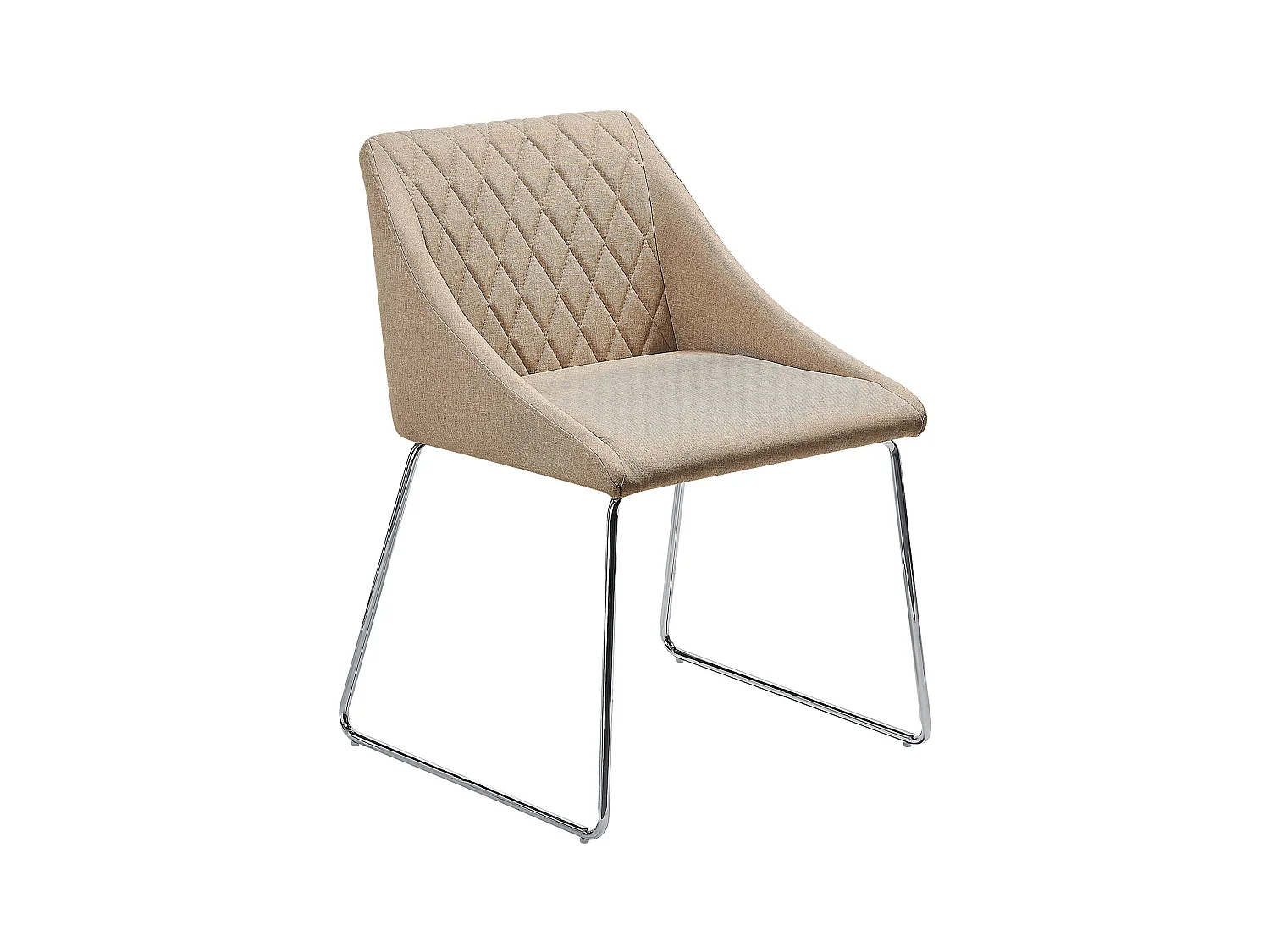 Eetkamerstoel Set van 2 Stof Beige ARCATA