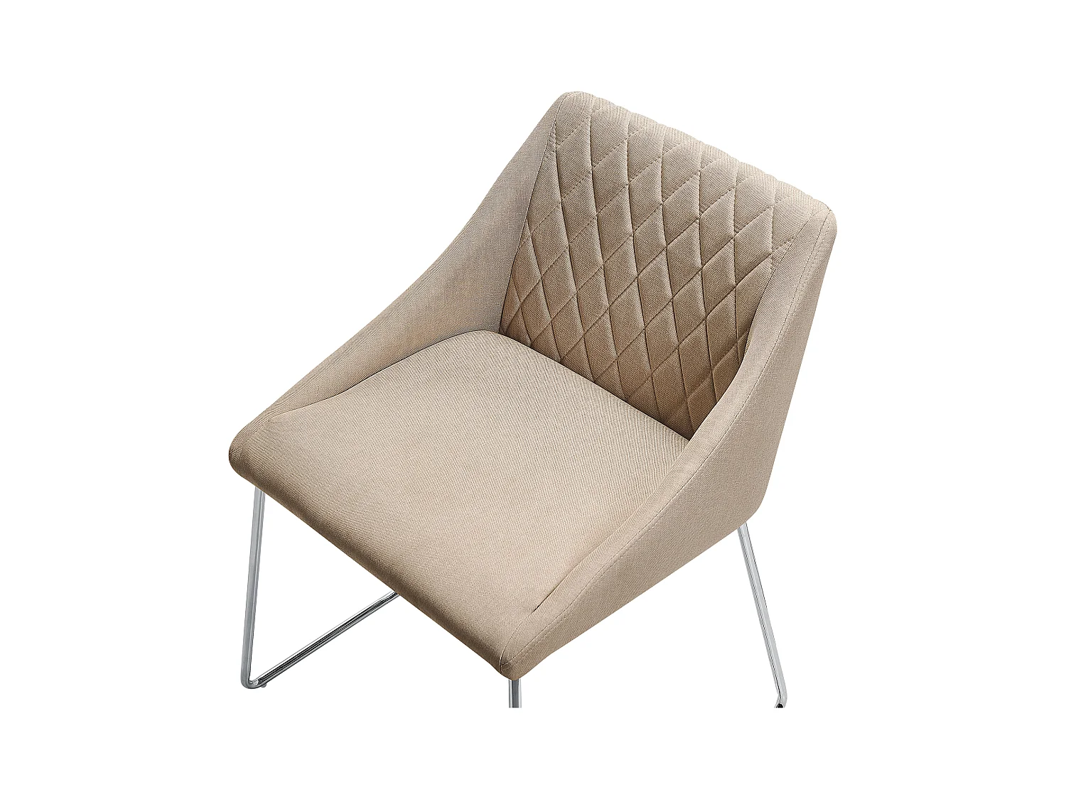 Eetkamerstoel Set van 2 Stof Beige ARCATA