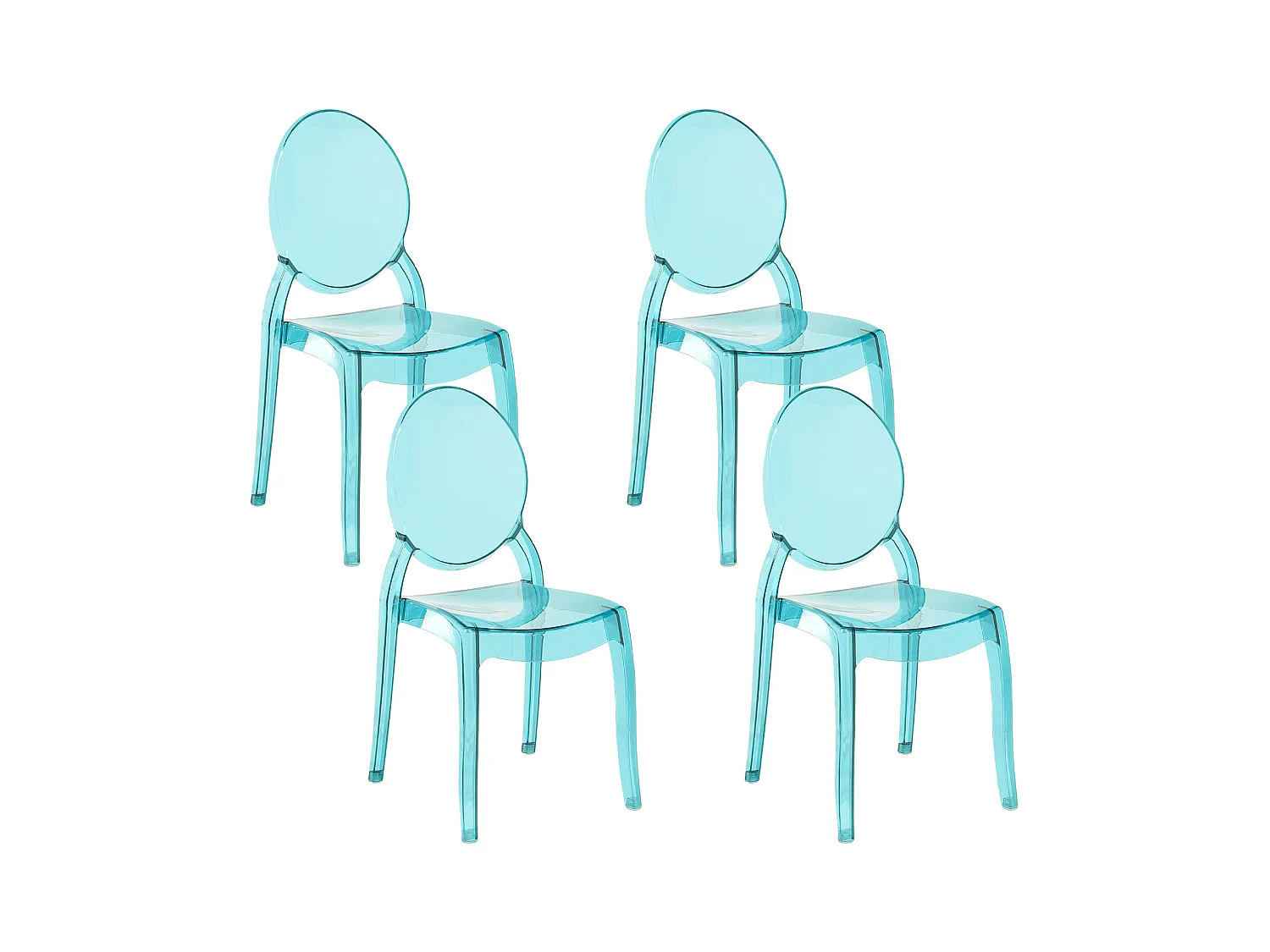 Lot de 4 chaises de salle à manger MERTON Bleu