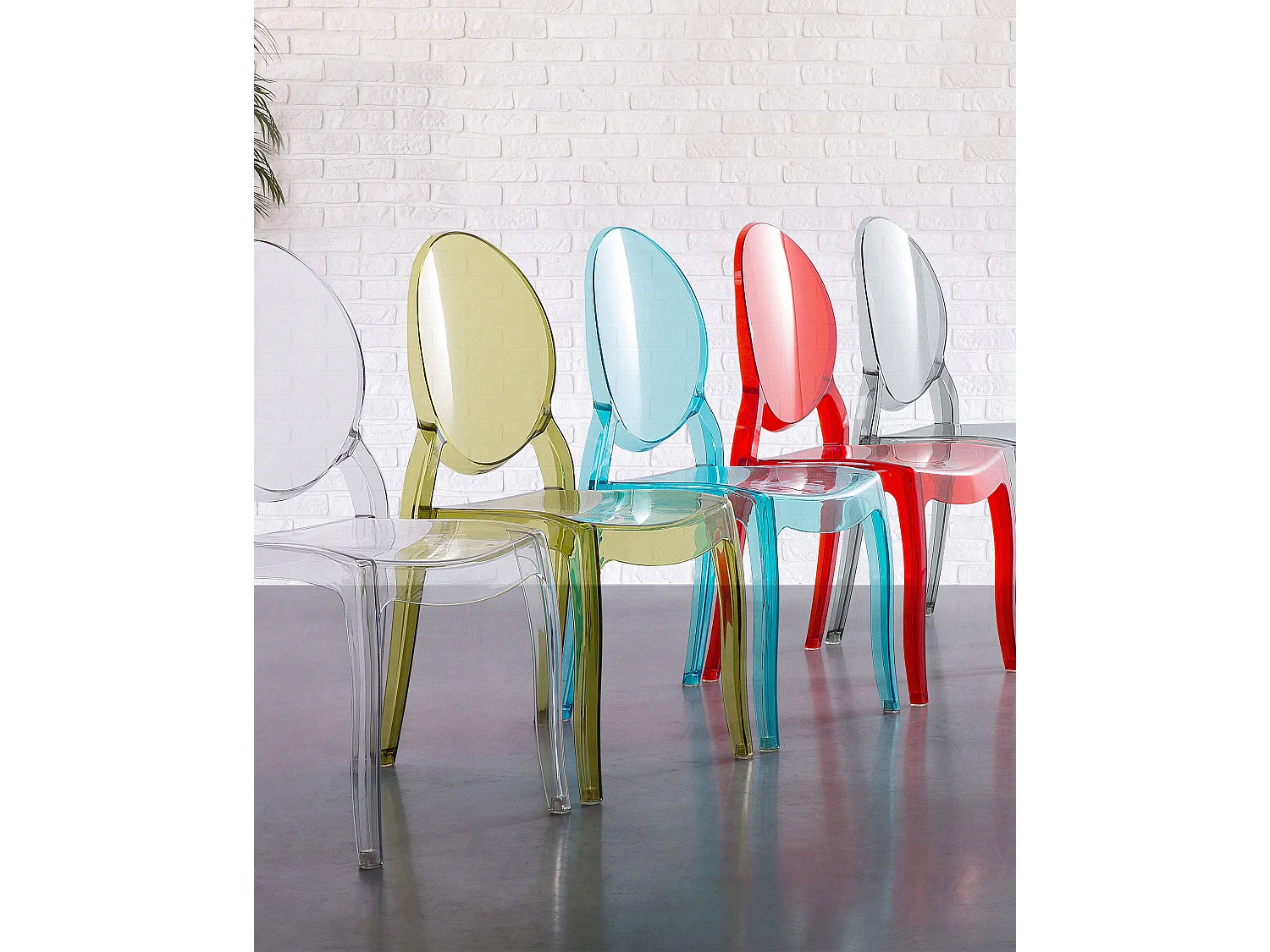 Set van 4 eetkamerstoelen MERTON Blauw