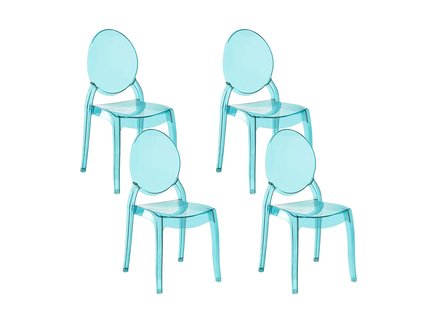 Lot de 4 chaises de salle à manger MERTON Bleu