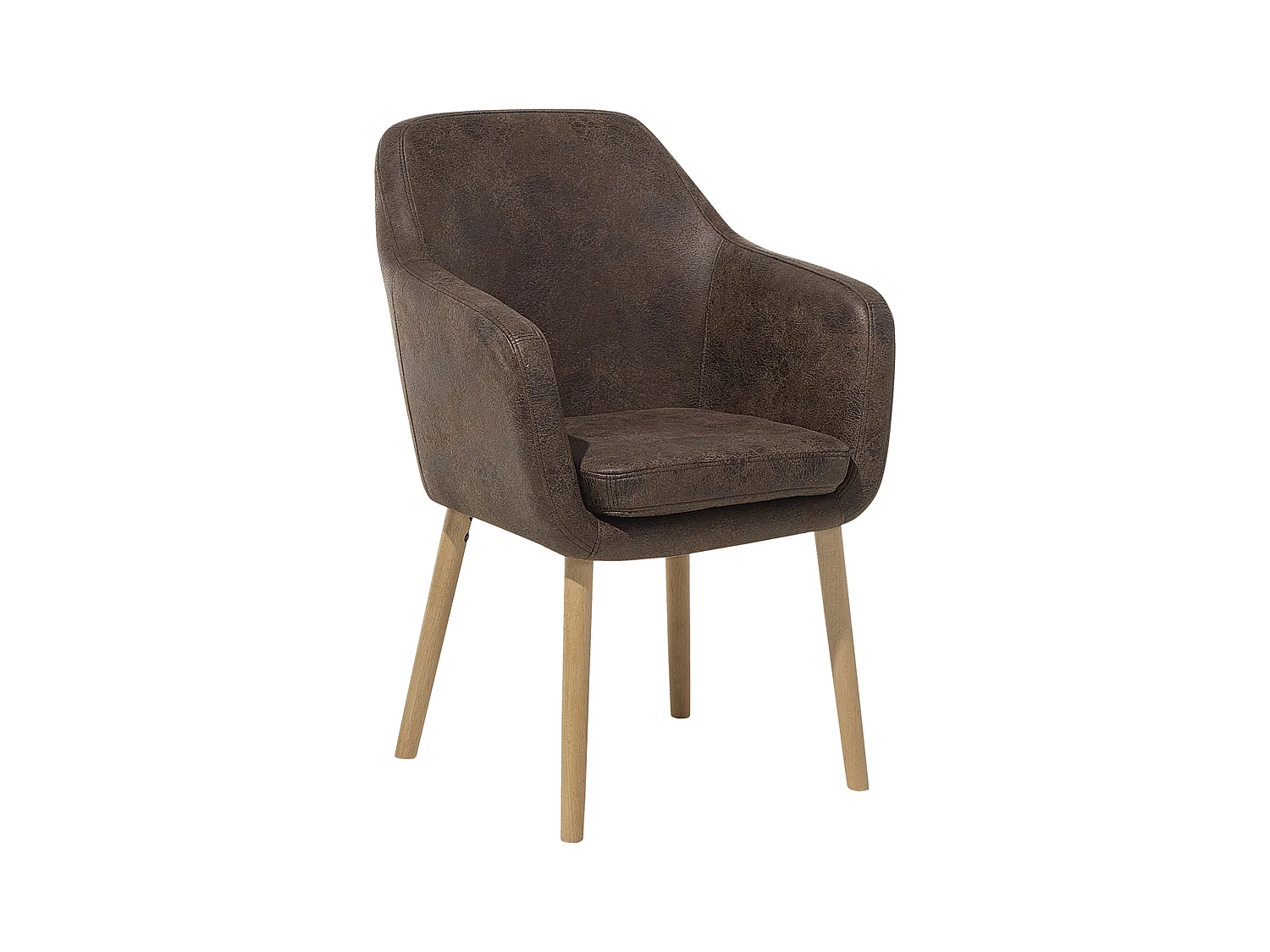 Chaise de salle à manger YORKVILLE Cuir PU Marron foncé