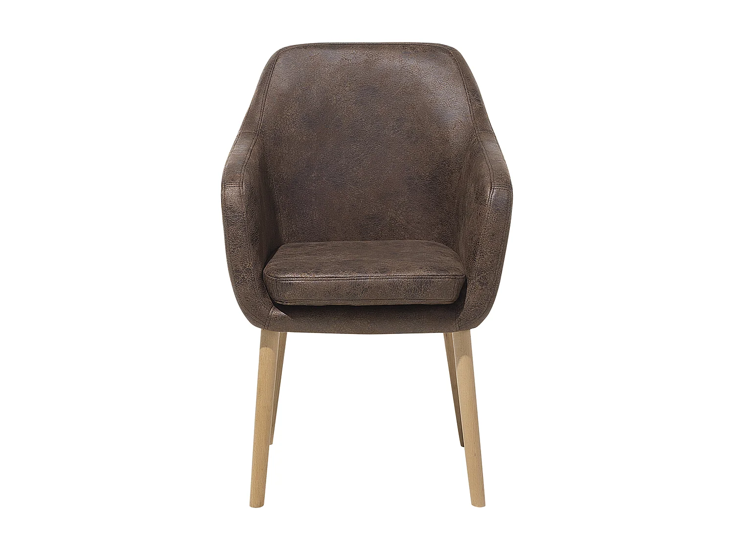 Chaise de salle à manger YORKVILLE Cuir PU Marron foncé