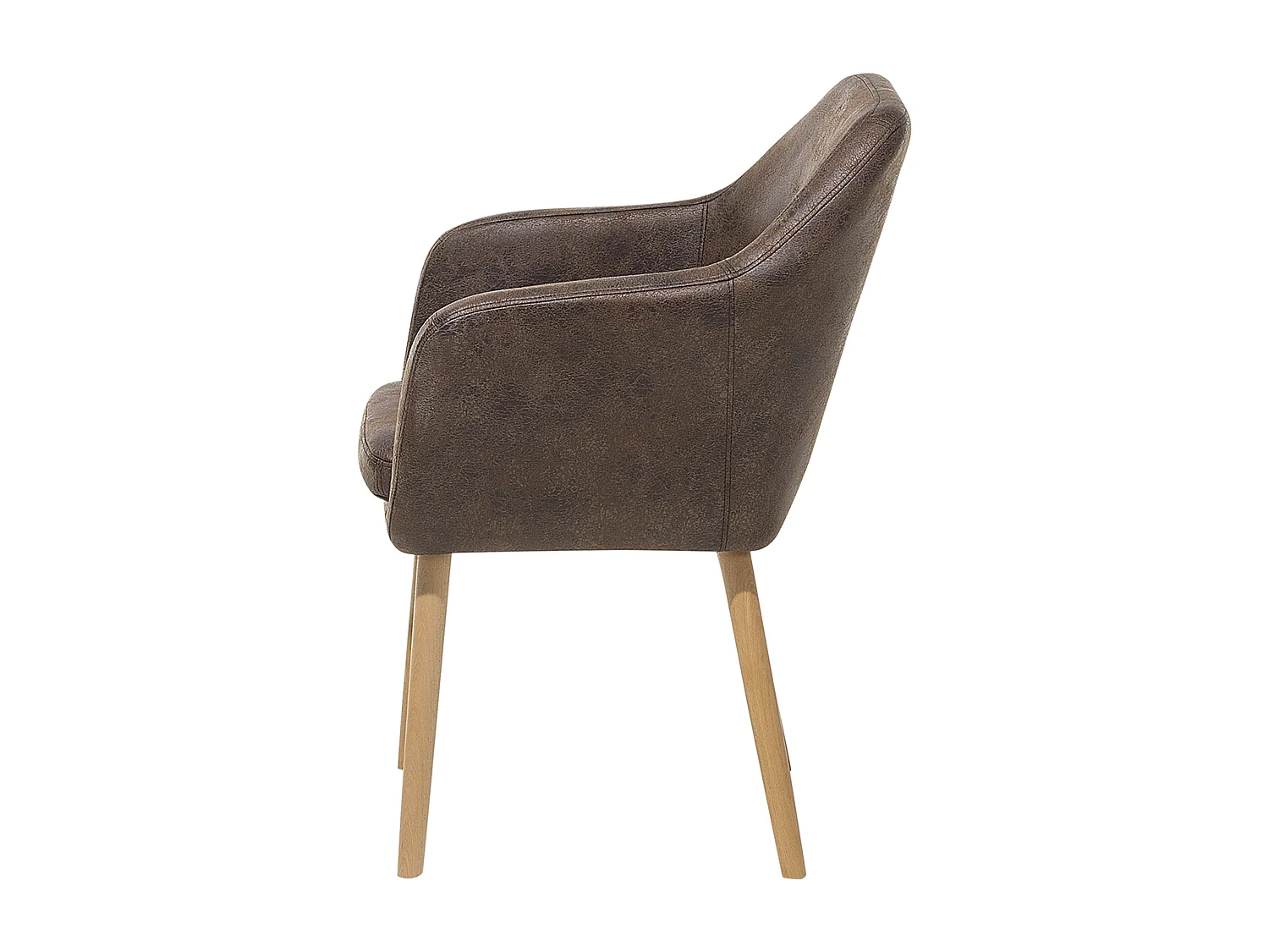 Chaise de salle à manger YORKVILLE Cuir PU Marron foncé